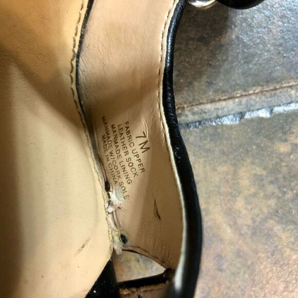 Antonio Melani Zebra Wedges Heels Tan and Black Size 7 M - Picture 8 of 9